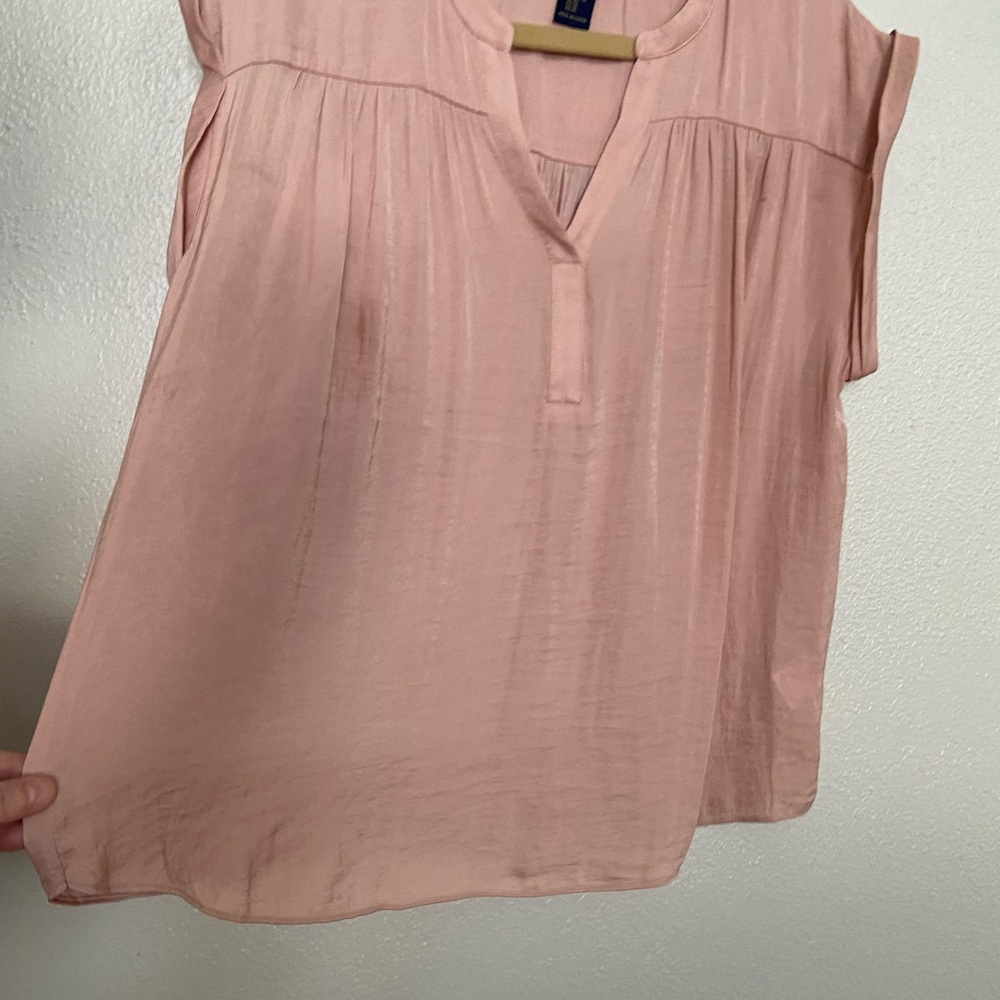 RACHEL Rachel Roy Soft Pink Cap Sleeve Blouse - Picture 3 of 6